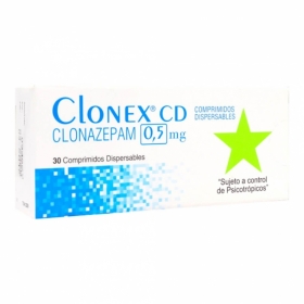 CLONEX CD 0,5MG X 30 COM