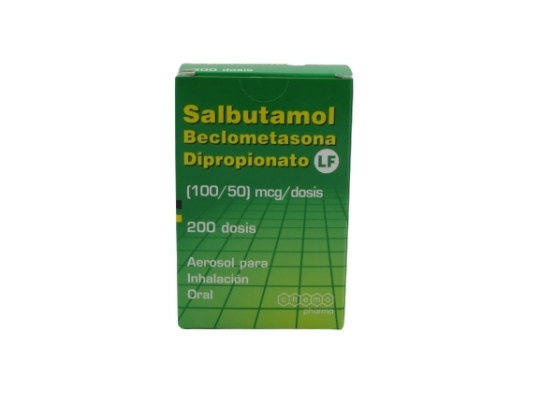 SALBUTAMOL BECLOMETASONA LF 100/50 AEROSOL PARA INHALACIÓN 200DS