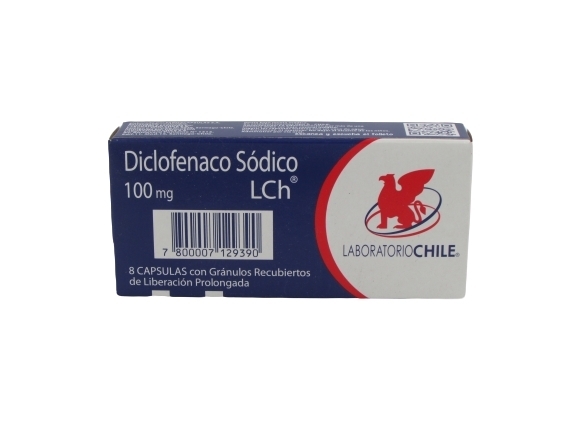 DICLOFENACO RET.100mg X8CAP. Chile