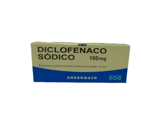 DICLOFENACO RET.100mg X8CAP.