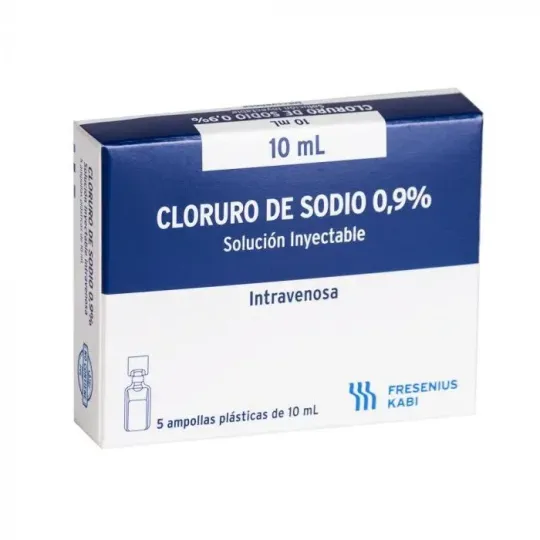 CLORURO DE SODIO 0,9% 10ml X 5 AMP