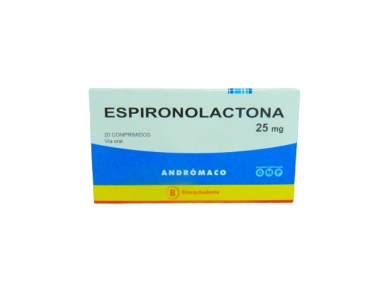 ESPIRONOLACTONA 25 MG  X 20 COMPRIMIDOS