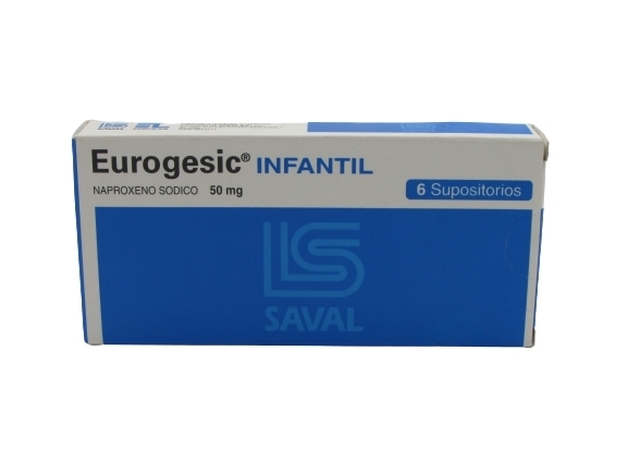 EUROGESIC SUP.PED.50MG.6