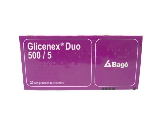 GLICENEX DUO 500/5 X 30 COMPRIMIDOS RECUBIERTOS