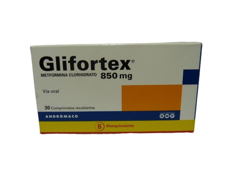 GLIFORTEX 850 MG  X 30 COMPRIMIDOS RECUBIERTOS