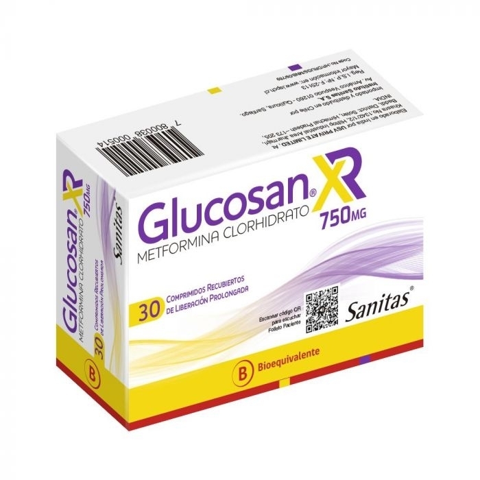 GLUCOSAN 750 XR X 30 COM.PROL.