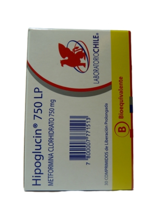 HIPOGLUCIN LP  750mg X30COM.