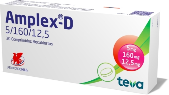 AMPLEX-D 5/160/12,5 MG X 30 COM