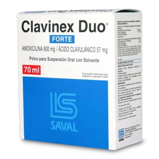 CLAVINEX DUO FORTE 800/57 X 70 ML