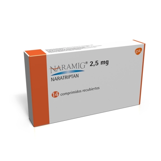 NARAMIG 2,5 MG X 14 COM REC