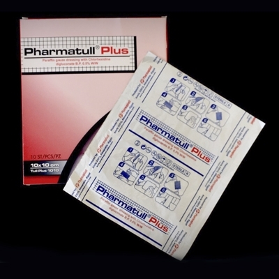 PHARMATULL PLUS GASA PARAF/CLORHEX 10 X 10CM