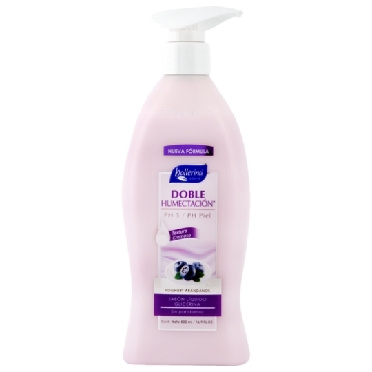 BALLERINA JABON DOBLE HUMECT ARANDANOS X 500 ML