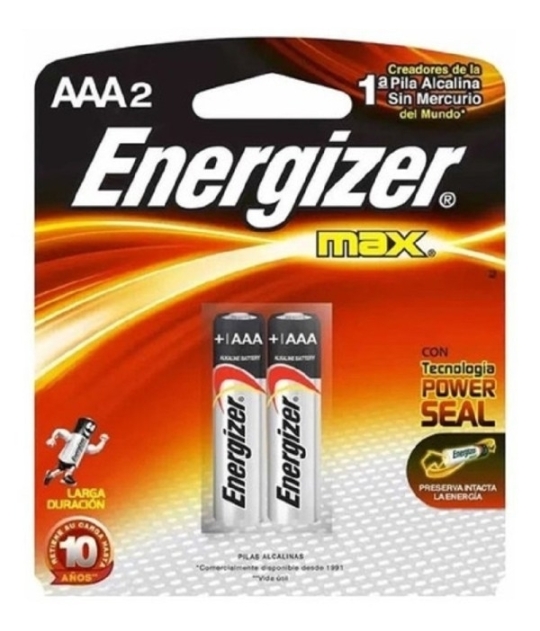 ENERGIZER MAX PILAS ALCALINAS AAA x 2