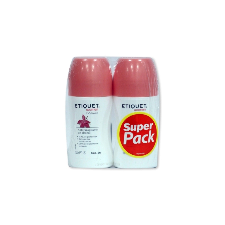 ETIQUET ACTIV CLASICO WOMEN ROLL-ON DES X 60GR X 2