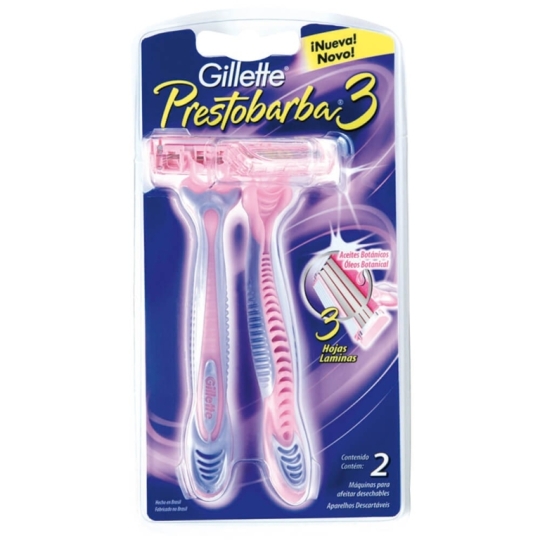 GILLETTE PRESTOB 3 MUJ X 2 UND