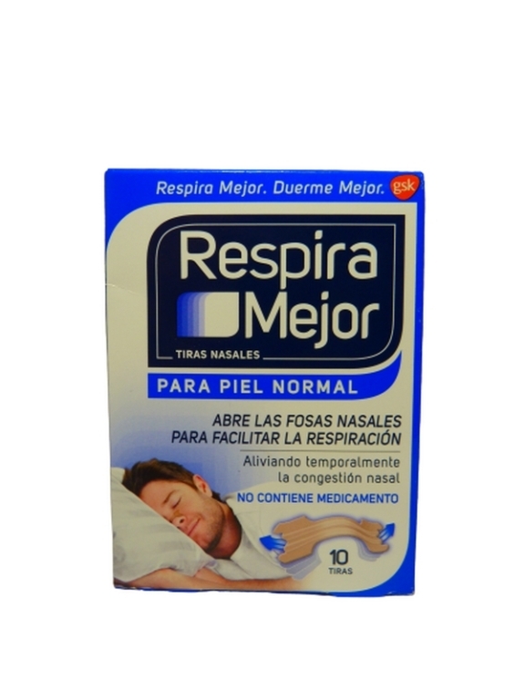 RESPIRA MEJOR  PIEL NORMAL X 10 TIRAS