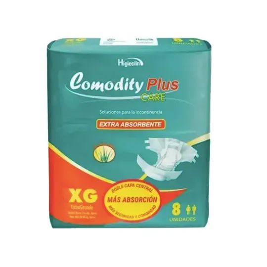 PAÑALES COMODITY PLUS TALLA  XG X 8U