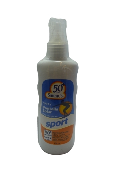 SIMONDS PANTALLA SOLAR SPORT SPRAY F/50 +190ML