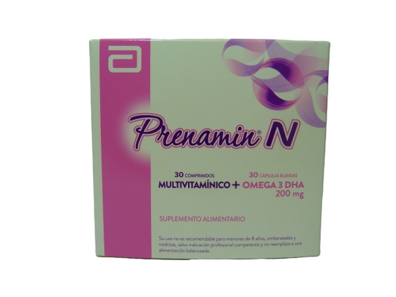 PRENAMIN N MULTIVITAMINICO NATAL X 30 COMPRIMIDOS + 30 CAPSULAS