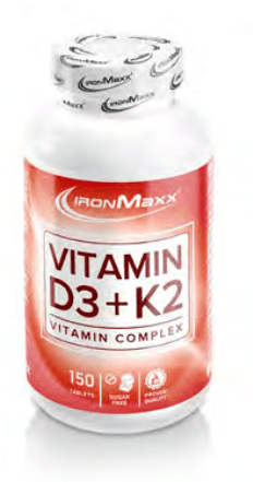 VITAMINA D3 + K2 X 150 CAPSULAS IRONMAXX