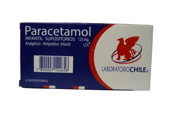 PARACETAMOL PED.125mg X6SUP.