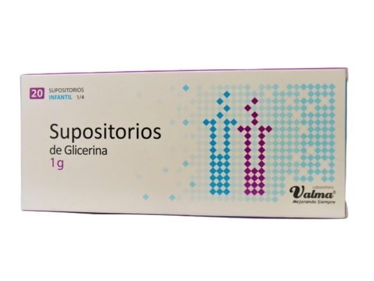 SUPOSITORIO GLICERINA INFANTIL 1/4 1G X20