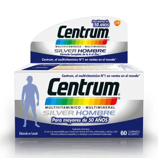 CENTRUM SILVER HOMBRE X 60 COMPRIMIDOS RECUBIERTOS