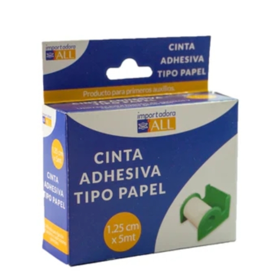 TELA ADH.TIPO PAPEL BLANCA 1.25cm X 5mt