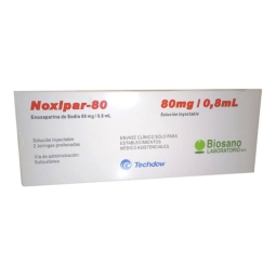 NOXIPAR SOL INYECTABLE 80MG/0,8ML X 2 JERINGAS