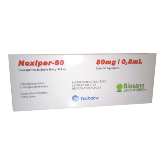 NOXIPAR SOL INYECTABLE 80MG/0,8ML X 2 JERINGAS