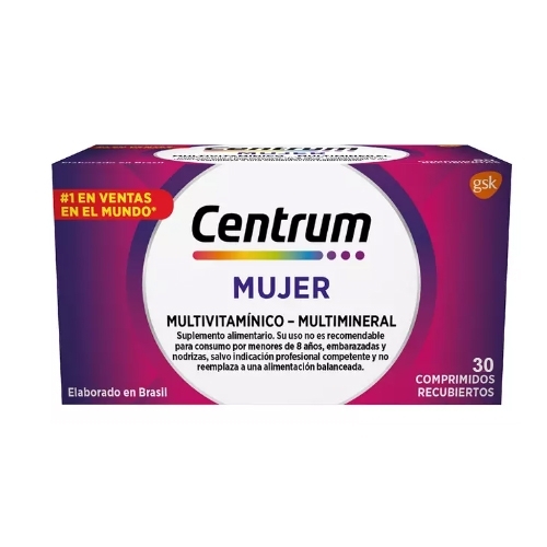 CENTRUM MUJER X 30 COMPRIMIDOS RECUBIERTOS
