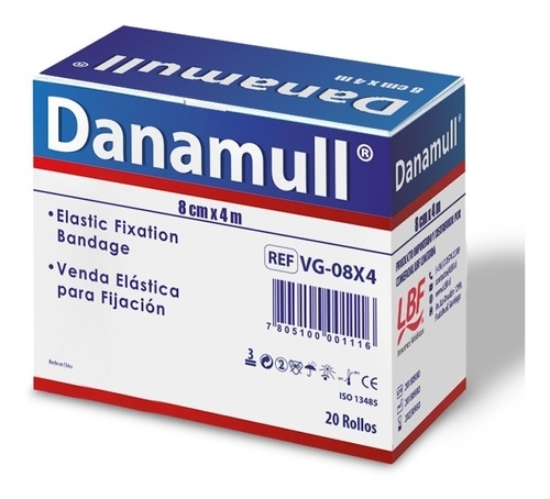 CAJA VENDA DE GASA DANAMULL 8CM X 4M X 20 ROLLOS 