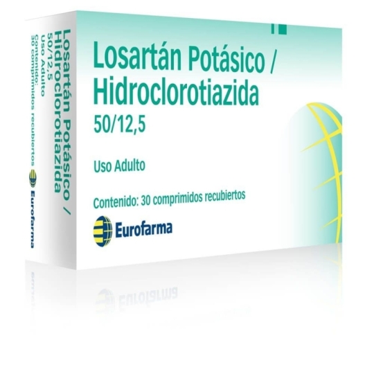 LOSARTAN/HIDROCLOTIAZIDA 50/12.5 X 30 COMPRIMIDOS