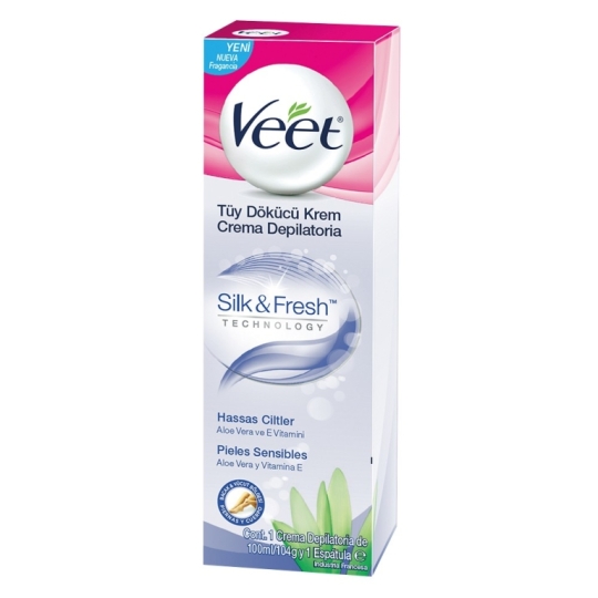VEET SILKY FRESH CREMA DEPILATORIA PARA PIEL SENSIBLE X 100 ML