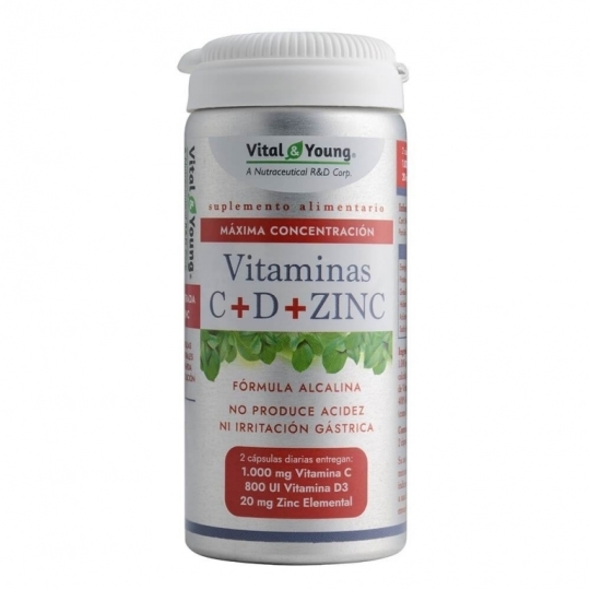 VITAMINA C + D + ZINC x 60 CAP