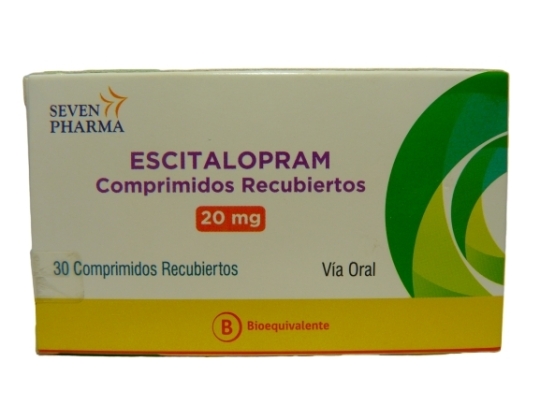 ESCITALOPRAM 20 MG  X 30 COMPRIMIDOS RECUBIERTOS