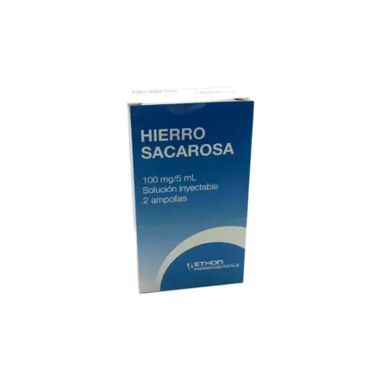 HIERRO SACAROSA 100 MG /5 ML X 2 AMPOLLAS