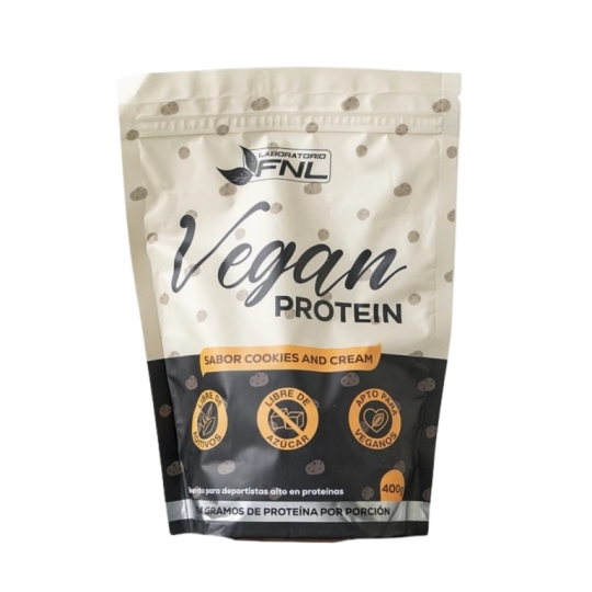 PROTEINA VEGANA - VEGAN PROTEIN SABOR COOKIES AND CREAM X 400G