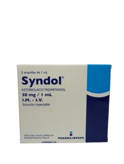 SYNDOL 30MG IV X5 AMPOLLAS