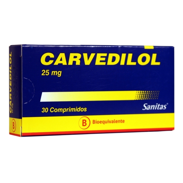 CARVEDILOL 25 MG  X 30 COMPRIMIDOS