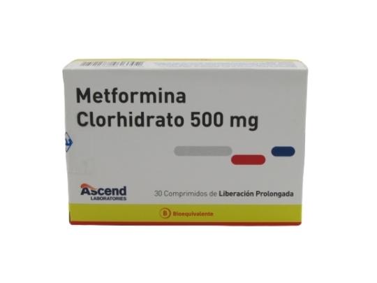 METFORMINA 500 MG X 30 COMPRIMIDOS LIBERACION PROLONGADA