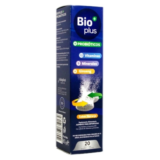 PROBIOTICOS MULTIVITAMINICO BIOPLUS X 20 TABLETAS EFERVECENTES
