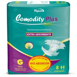 Pañales Comodity Plus Talla G X 8Uni | pañales comodity