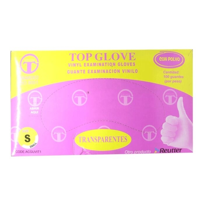 TOPE GLOVE GUANTES EXAMINACION VINILO TM X100
