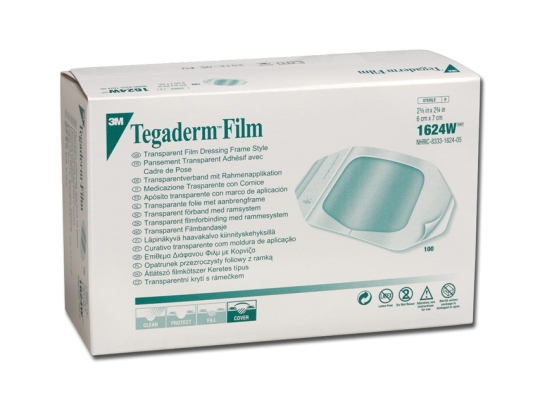 CAJA DE APÓSITOS ADHESIVOS TRANSPARENTES TEGADERM 6 X 7 CM
