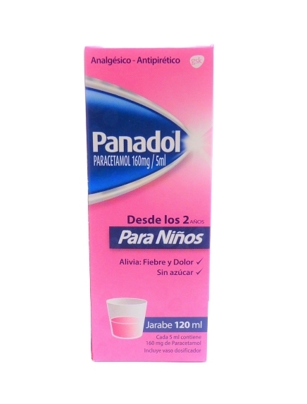 PANADOL NIÑOS 160MG/5ml JARABE X120ML