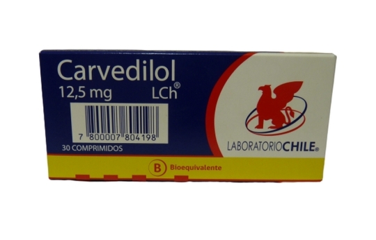 CARVEDILOL 12.5 MG X 30 COMPRIMIDOS