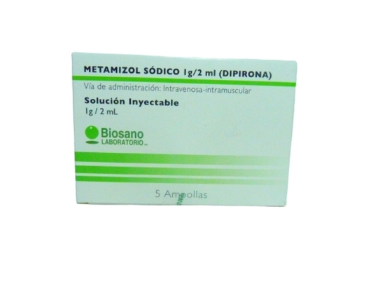 METAMIZOL SODICO 1G X5 AMPOLLAS