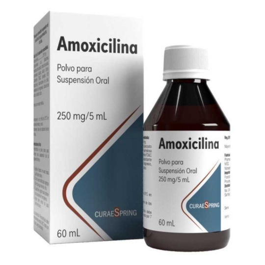 AMOXICILINA 250MG/5ml SUSPENSION ORAL X60ML