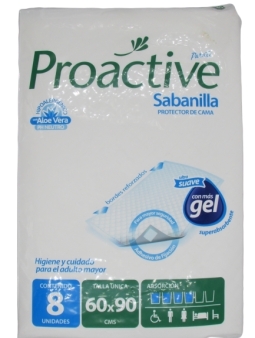 Sabanilla Proactive Con Aloe Vera Adulto X 8 Uni | sabanilla aloe 8un